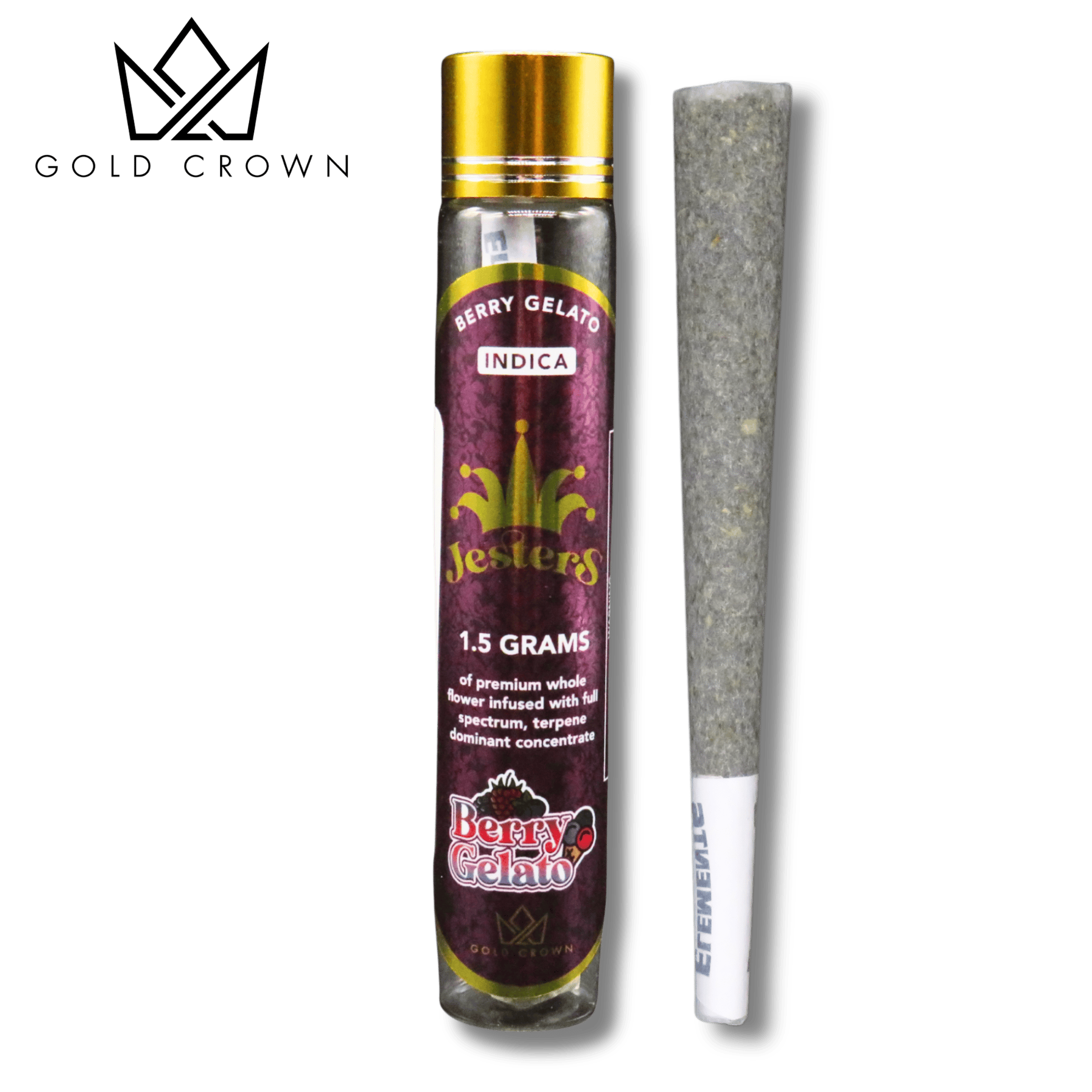 Gold Crown - Berry Gelato | Jesters Infused Joint | 1.5g - 1