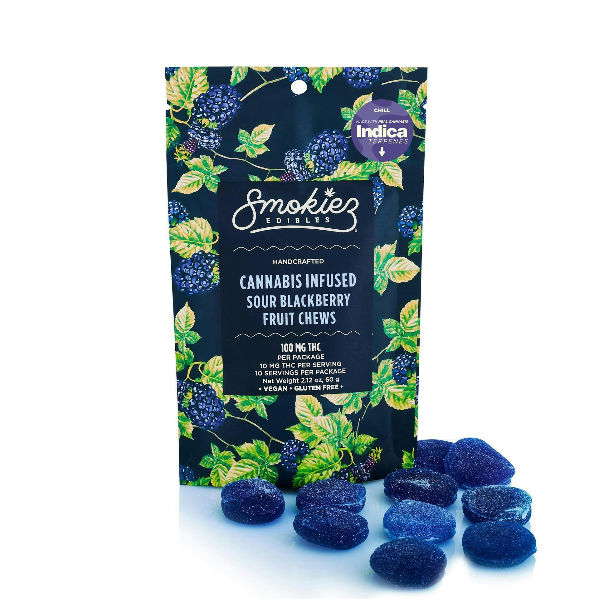 Smokiez Edibles - Sour Blackberry Gummies | 100mg | 10ct | 100mg/ea - 1