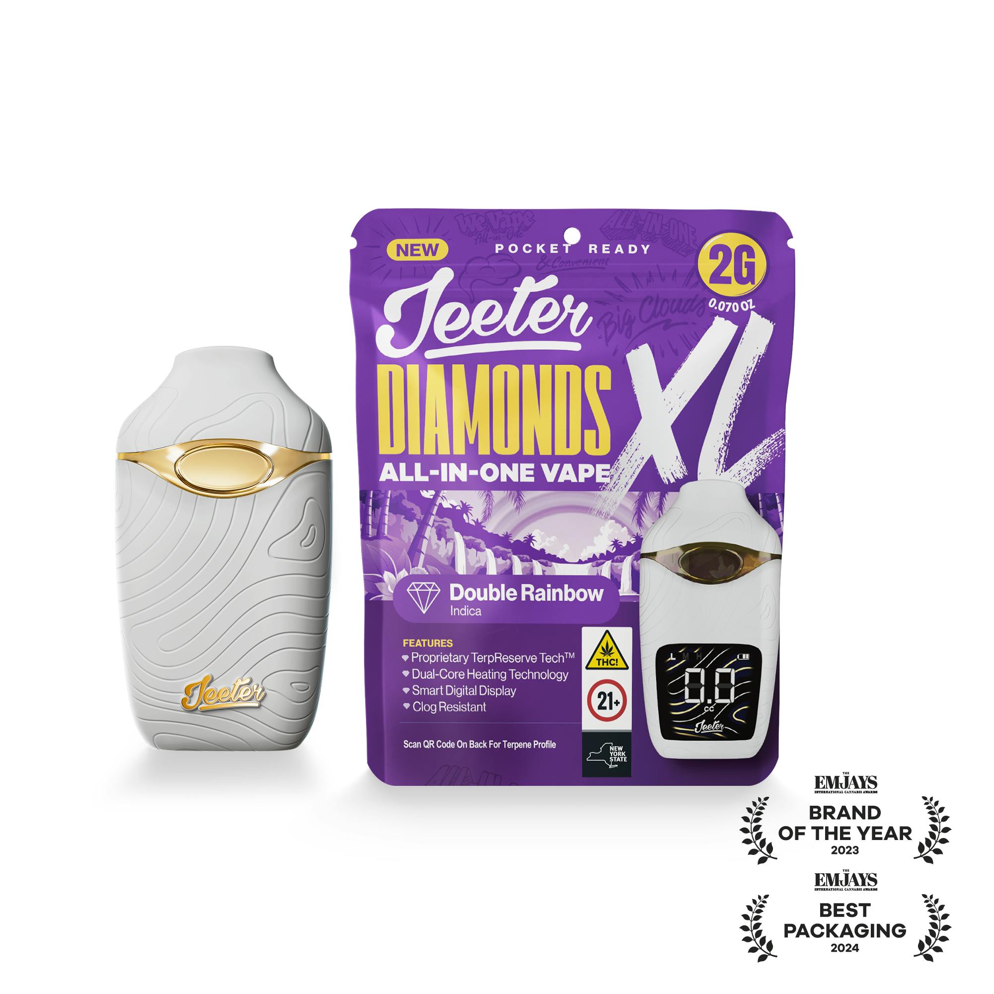 Jeeter - Jeeter | Double Rainbow | Diamonds XL 2G All-In-One Vape - 1