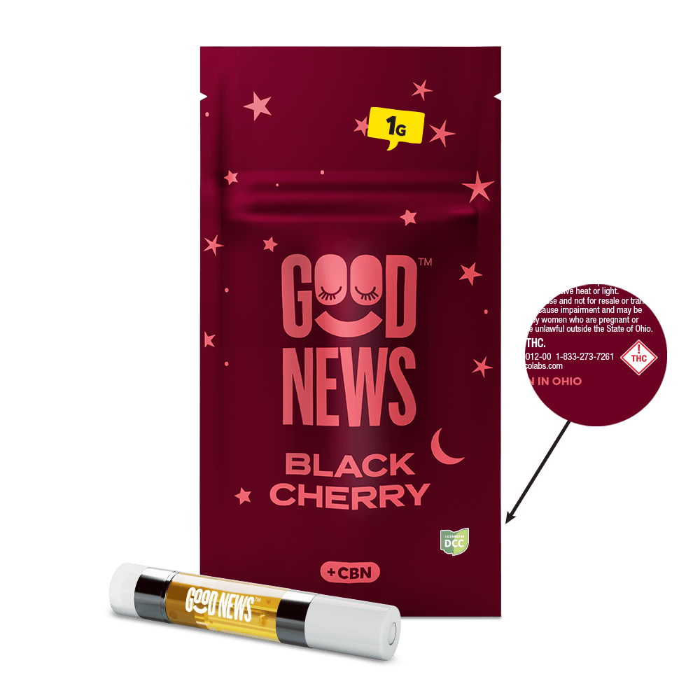 Good News - Black Cherry | 1:4 CBN:THC Cartridge | 1g - 1
