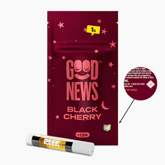 Good News - Black Cherry | 1:4 CBN:THC Cartridge | 1g - 1