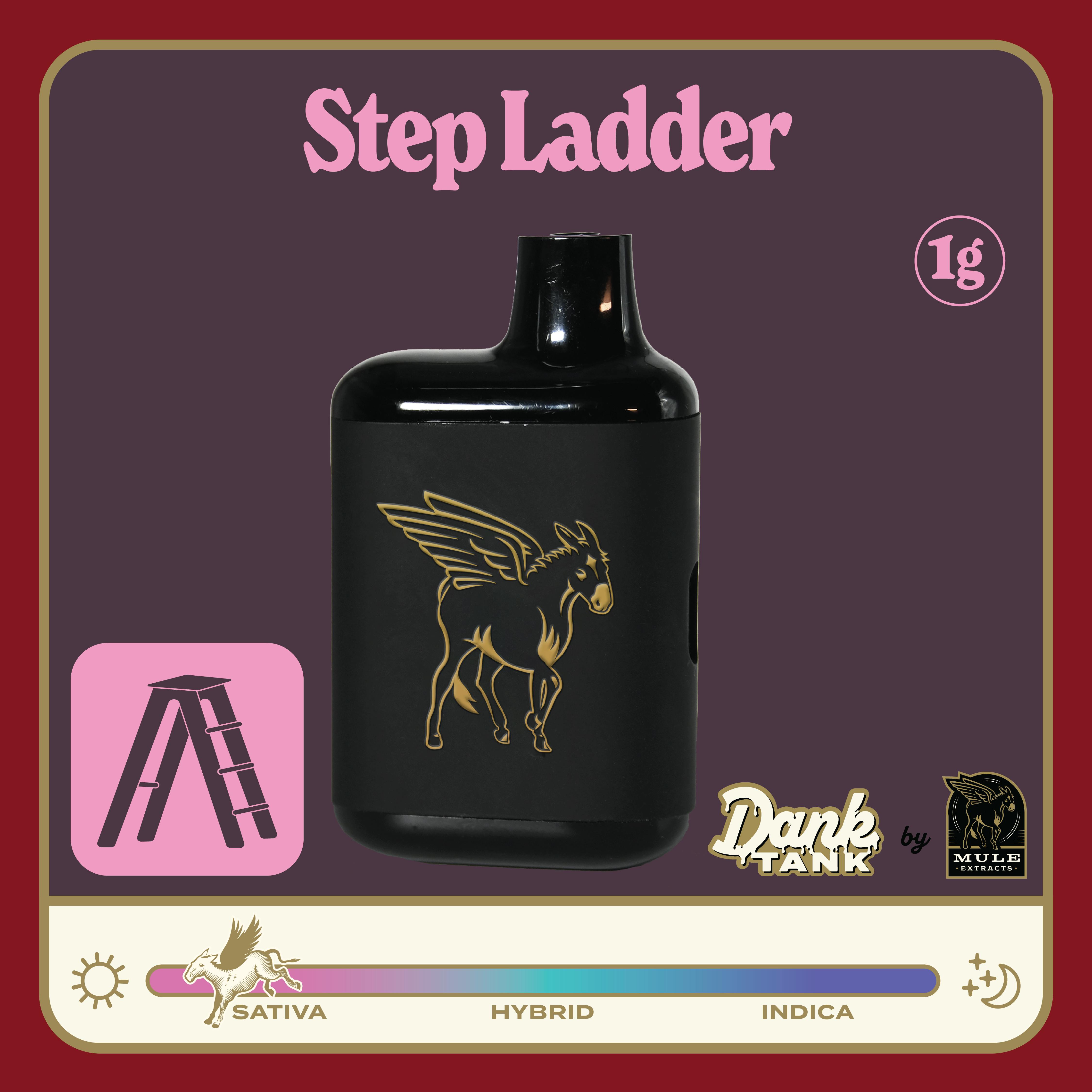 Mule Extracts - Step Ladder | Live Resin Dank Tank Disposable | 1g - 1