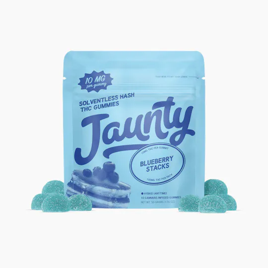 Jaunty - Blueberry Stacks Hash Infused | 100mg | 10ct | 10mg/ea - 1