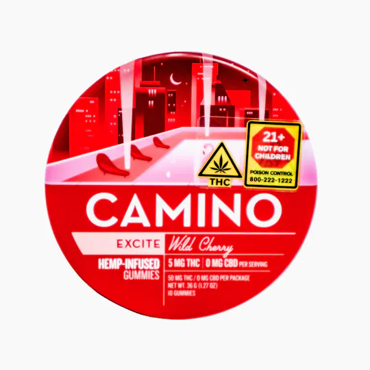 Camino - Excite | Wild Cherry Gummies | 50mg | 10ct | 5mg/ea - 1