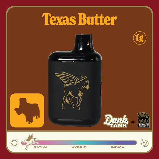 Mule Extracts - Texas Butter | Live Resin Dank Tank Disposable | 1g - 1