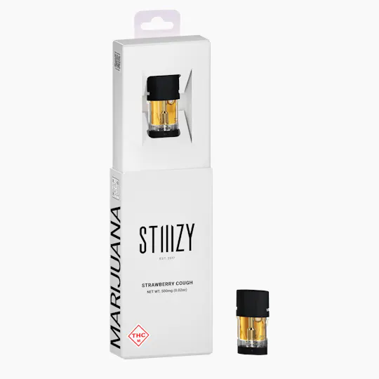 STIIIZY - Vape Cartridge - STRAWBERRY COUGH .5G Original THC Pod - STIIIZY - 1