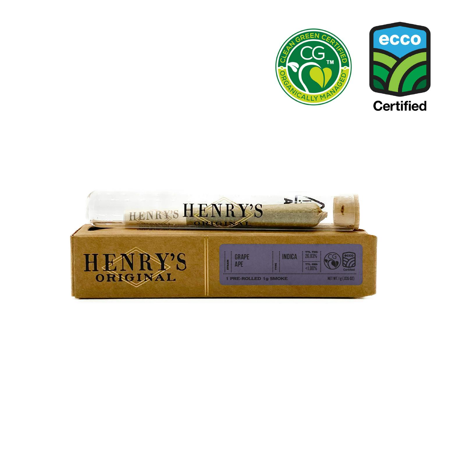 Henry's Original - Henry's Original | Grape Ape | Joint | 1g - 1