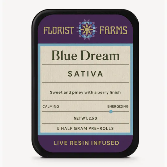 Florist Farms - Florist Farms | Blue Dream | Live Resin Infused Minis | 0.5g each | 5pk - 1