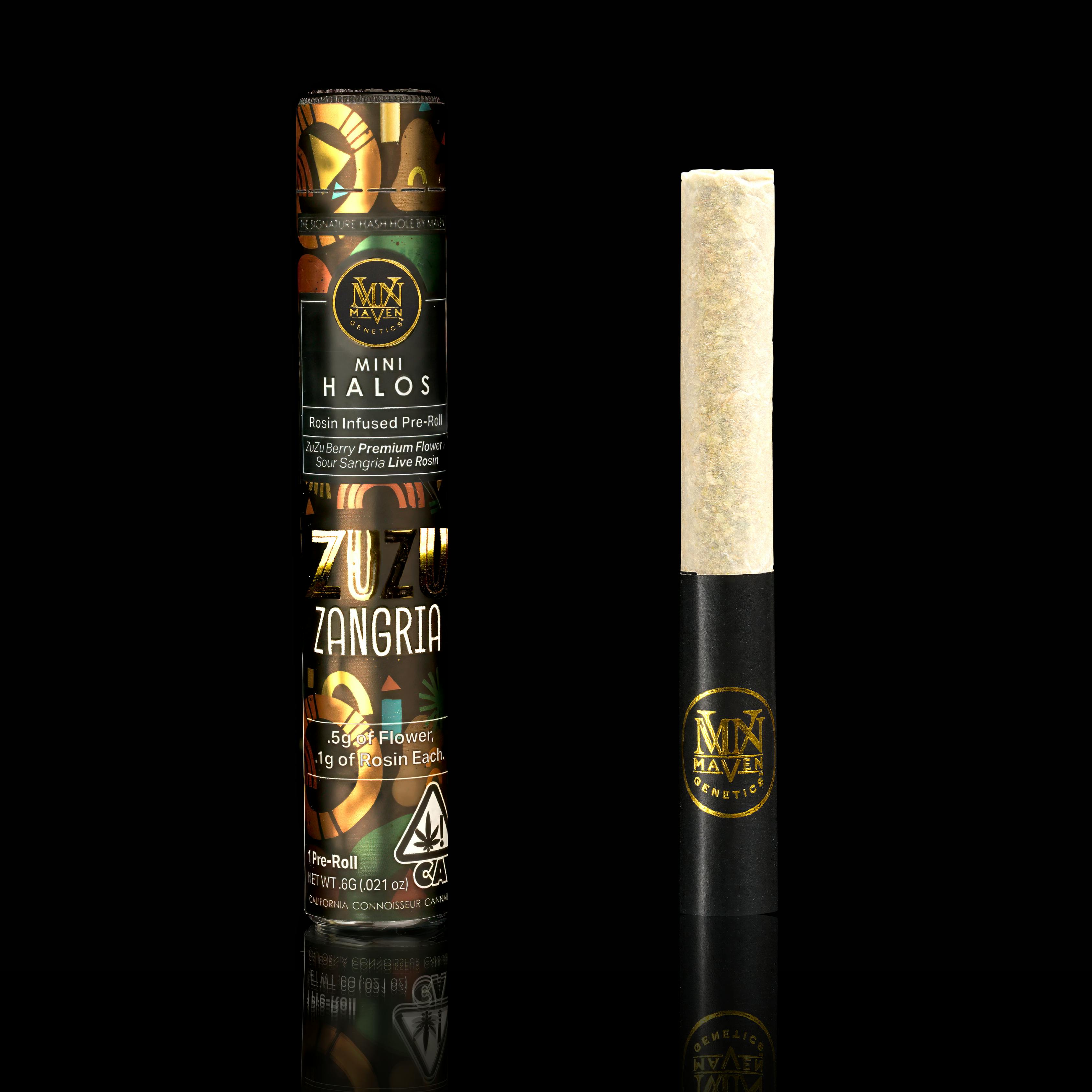 Maven Genetics - Zuzu Zangria Mini Halos Infused Pre-Roll Single [.6g] - 1