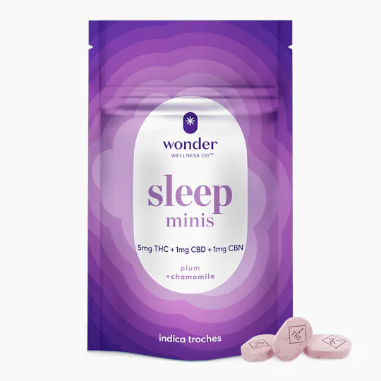 * Wonder Wellness Co. - Sleep Minis | Plum 5:1:1 THC:CBD:CBN Mints | 200mg | 40ct | 5mg/ea - 1