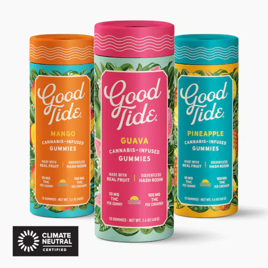 Good Tide - Pineapple Solventless Hash Rosin Gummies | Uplifting - 1