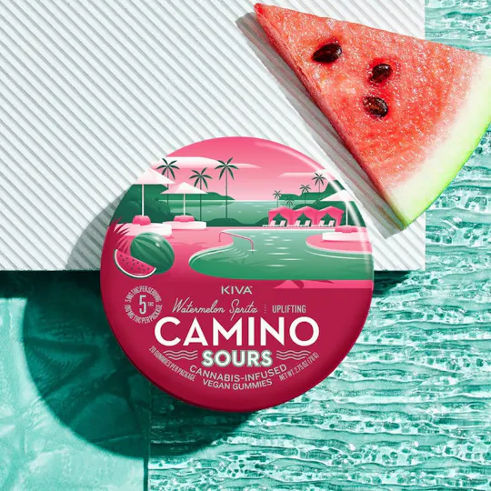 Camino - Uplifting | Watermelon Spritz Sours Gummies | 100mg | 20ct | 5mg/ea - 1
