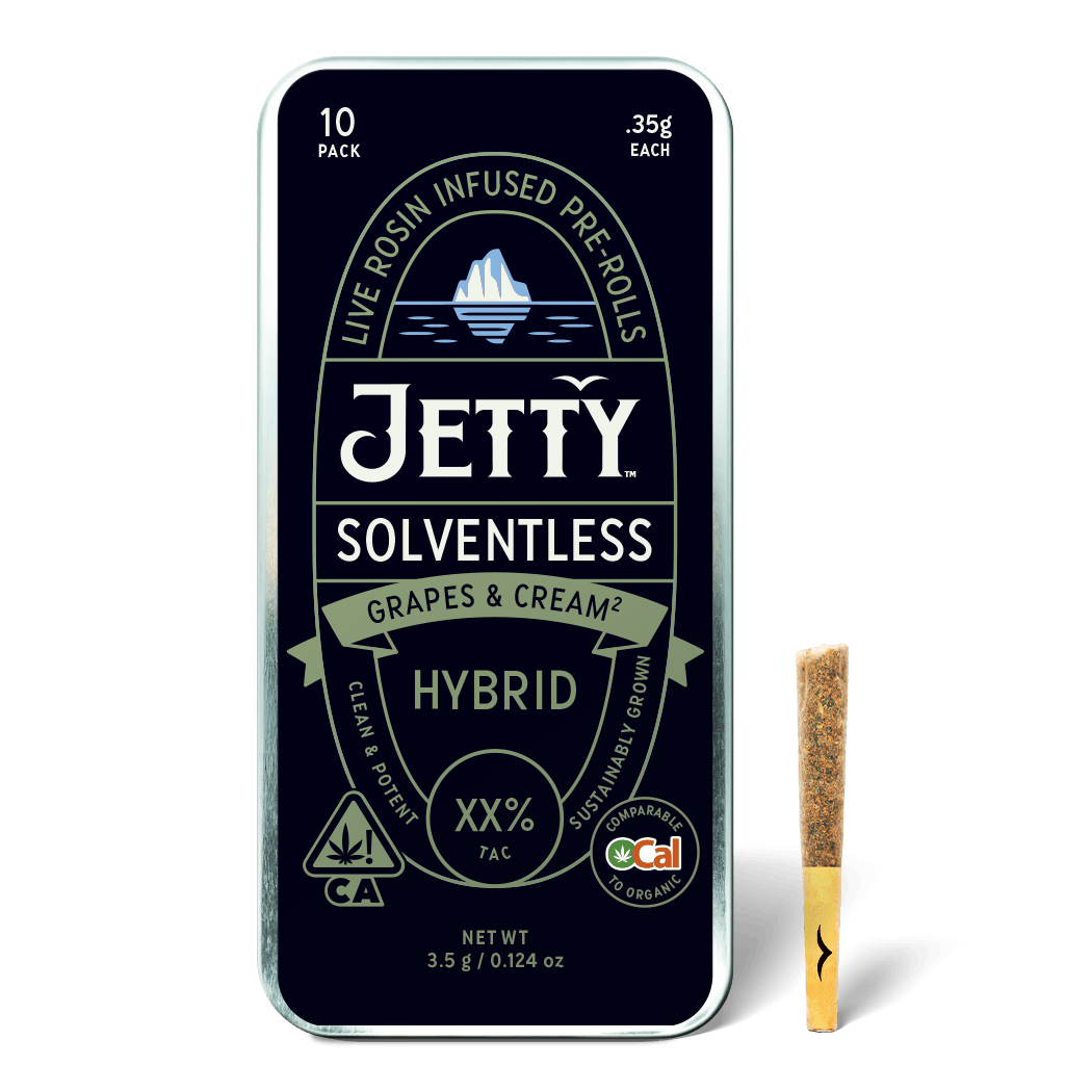 Jetty Extracts - Grapes & Cream | Live Rosin Infused Minis | 0.35g each | 10pk - 1