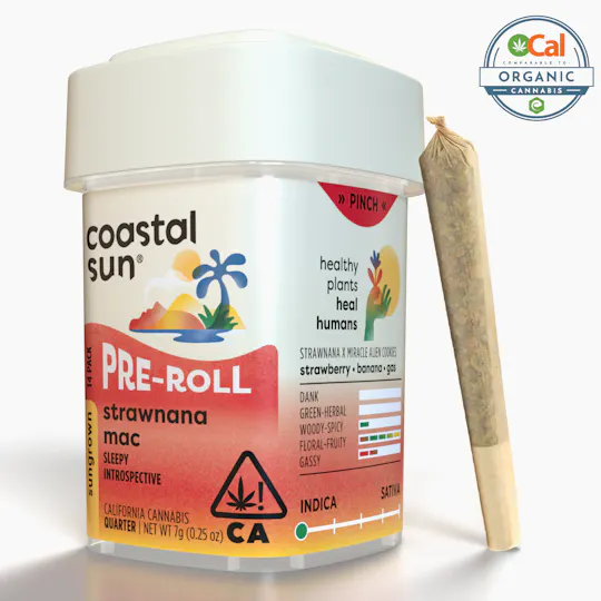 Coastal Sun - Strawnana Mac Sungrown 0.5g Pre-Roll 14pk 7g - 1