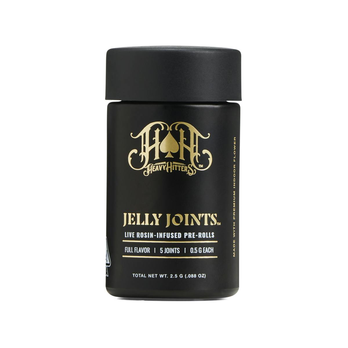 Heavy Hitters - Black Haze x Luma Farms: Durban Lime - Live Rosin Infused 0.5gPreroll5-Pack - 1