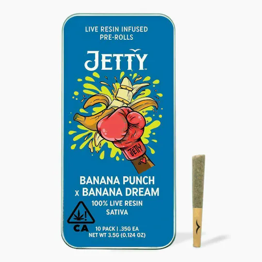 Jetty Extracts - Banana Punch x Banana Dream | Live Resin Infused Minis | 0.35g each | 10pk - 1
