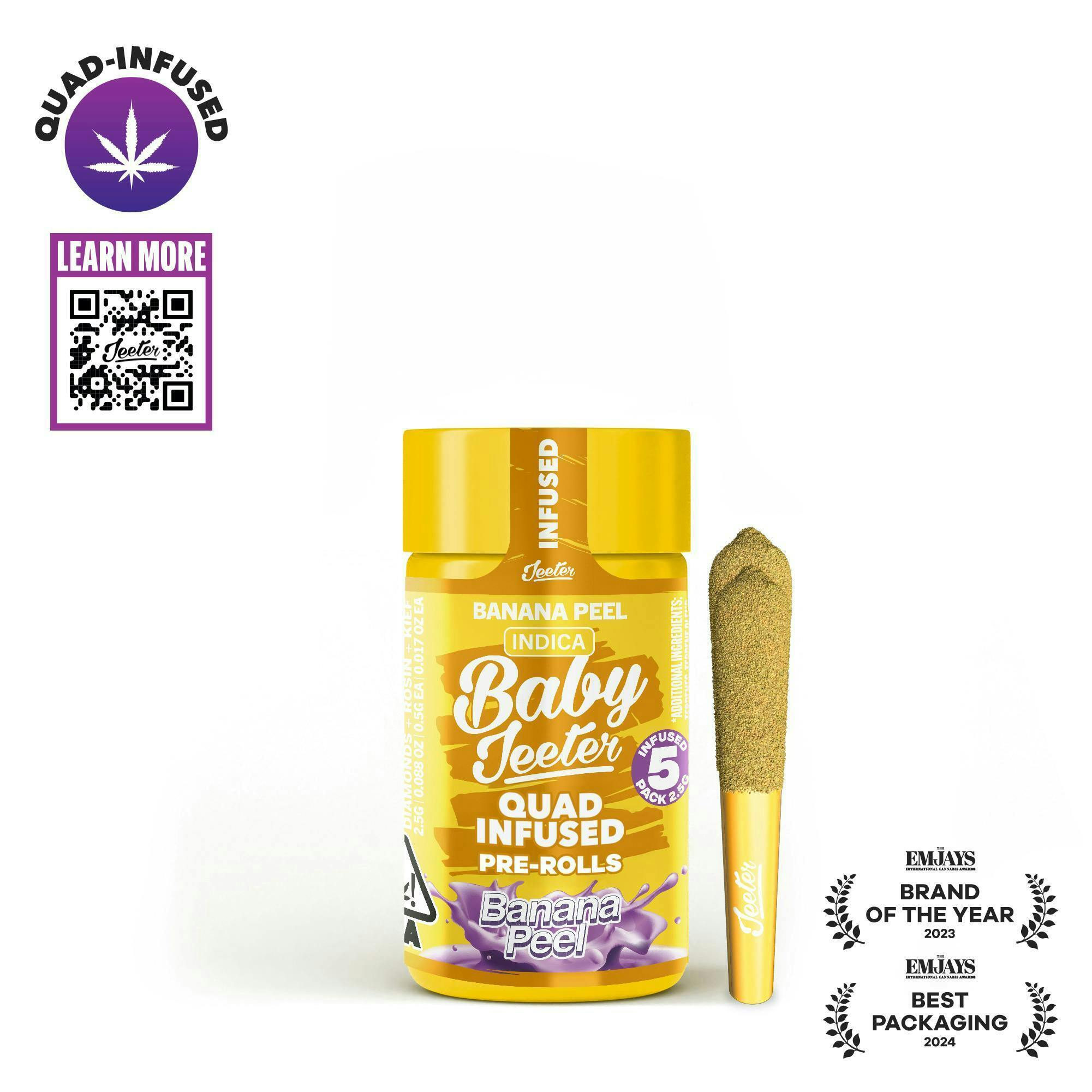 Jeeter - Jeeter | Banana Peel | Quad-Infused Minis | 0.5g each | 5pk - 1