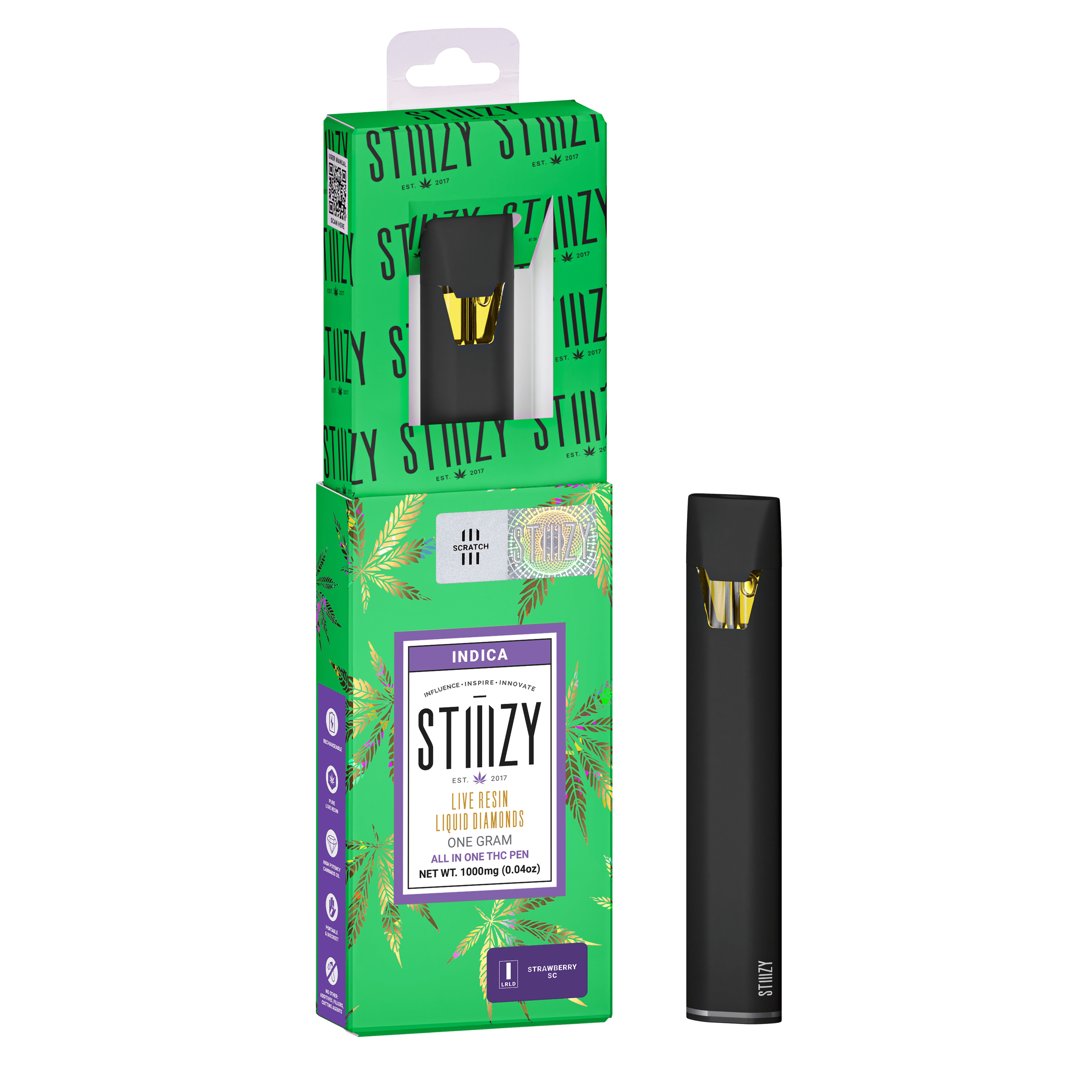 STIIIZY - Vape - STRAWBERRY SHORTCAKE 1G LQD All-In-One - 1
