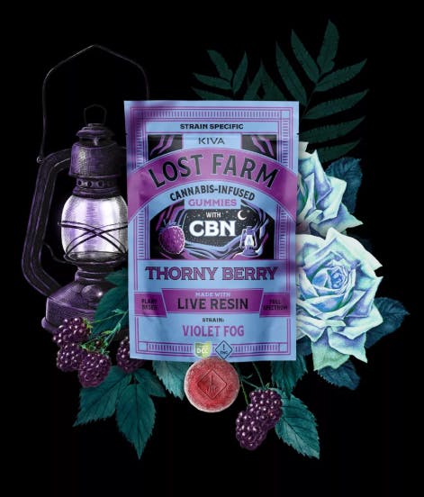 Lost Farm - Thorny Berry 'Violet Fog' Live Resin Gummies | 100mg | 10ct | 10mg/ea - 1
