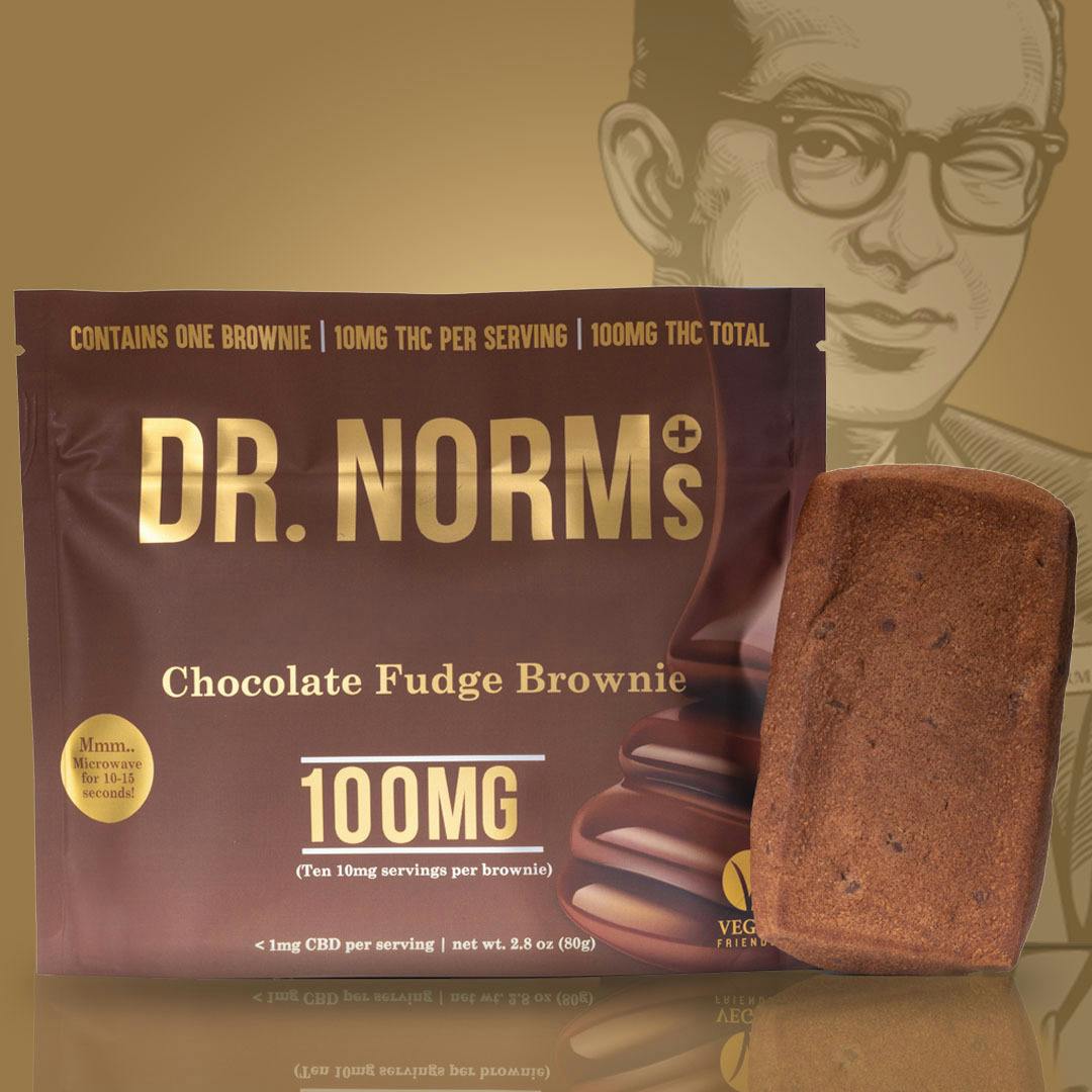 Dr. Norm's - Vegan Chocolate Fudge 100mg Brownie - 1