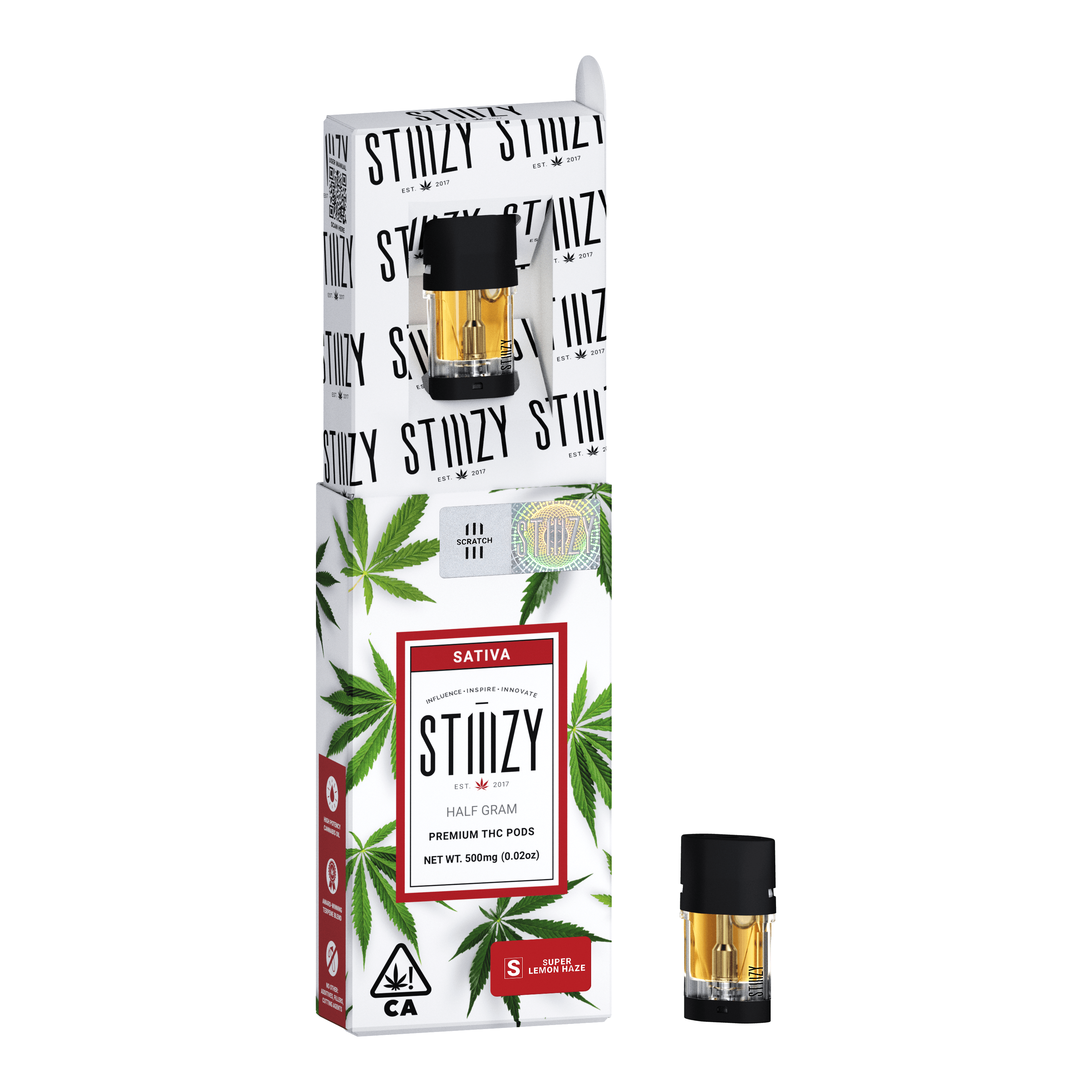 STIIIZY - Vape Cartridge - SUPER LEMON HAZE .5G Original THC Pod - STIIIZY - 1