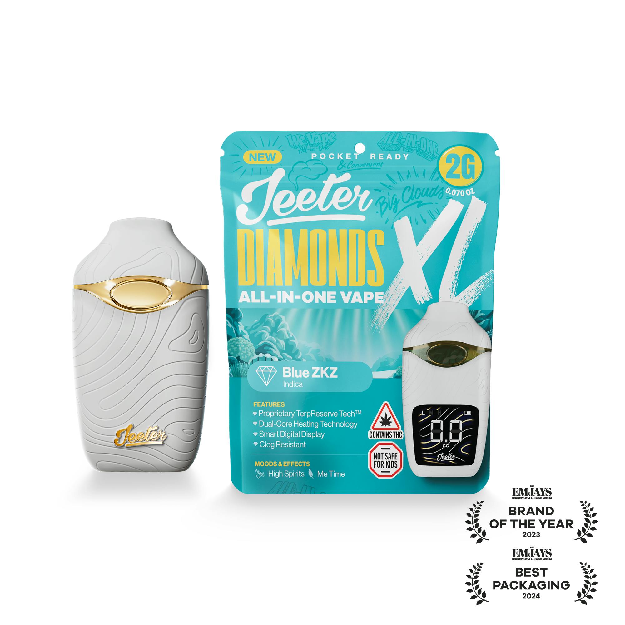 Jeeter - Jeeter | Blue ZKZ | Diamonds XL 2G All-In-One Vape - 1