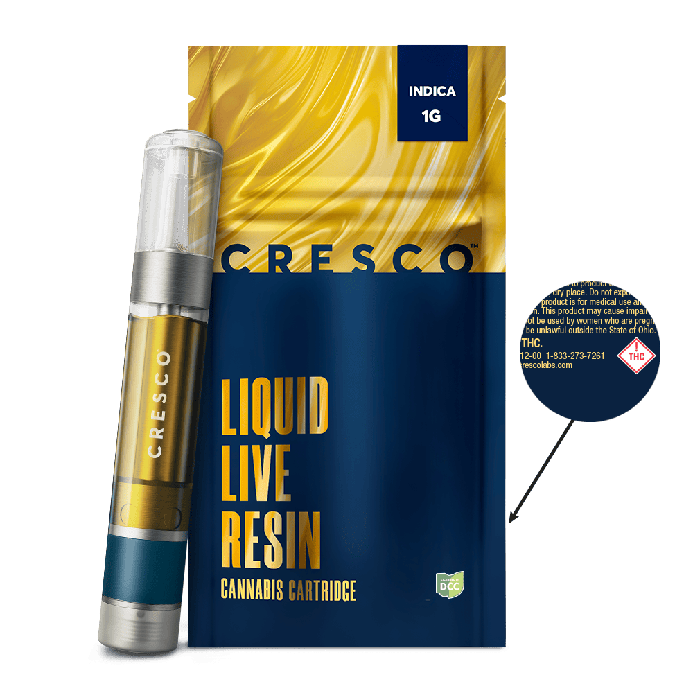 Cresco - Indica | Live Resin Cartridge | 0.84g - 1