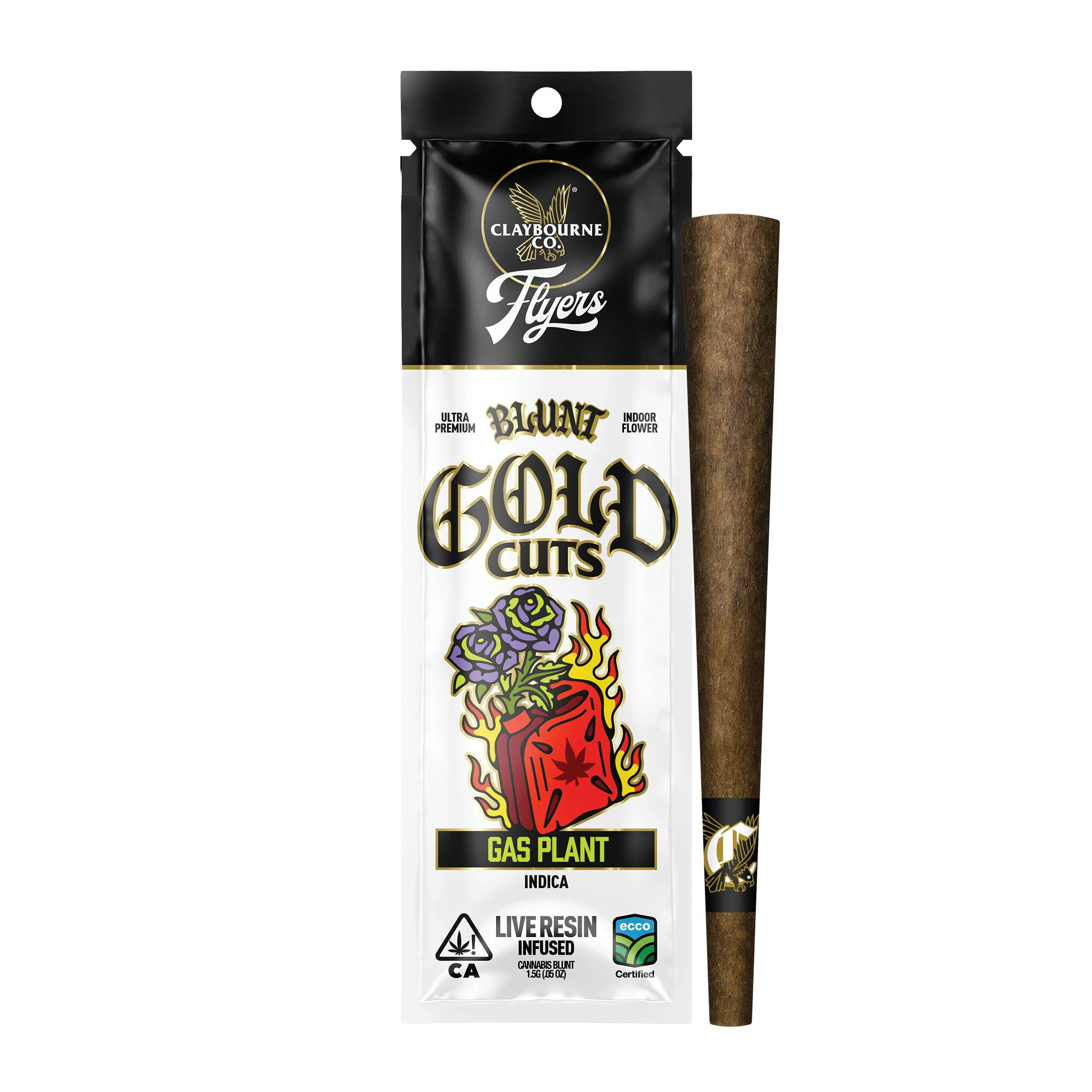 Claybourne Co. - Gas Plant (1.5g) - Flyers Gold Cuts Live Resin Infused Blunt - 1