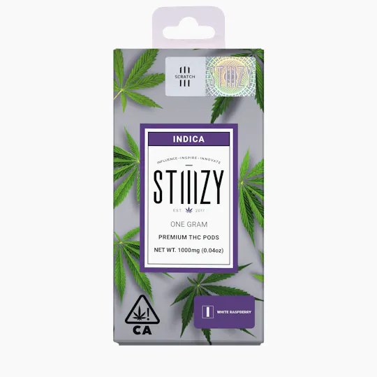 STIIIZY - Vape Cartridge - WHITE RASPBERRY 1G Original THC Pod - STIIIZY - 1