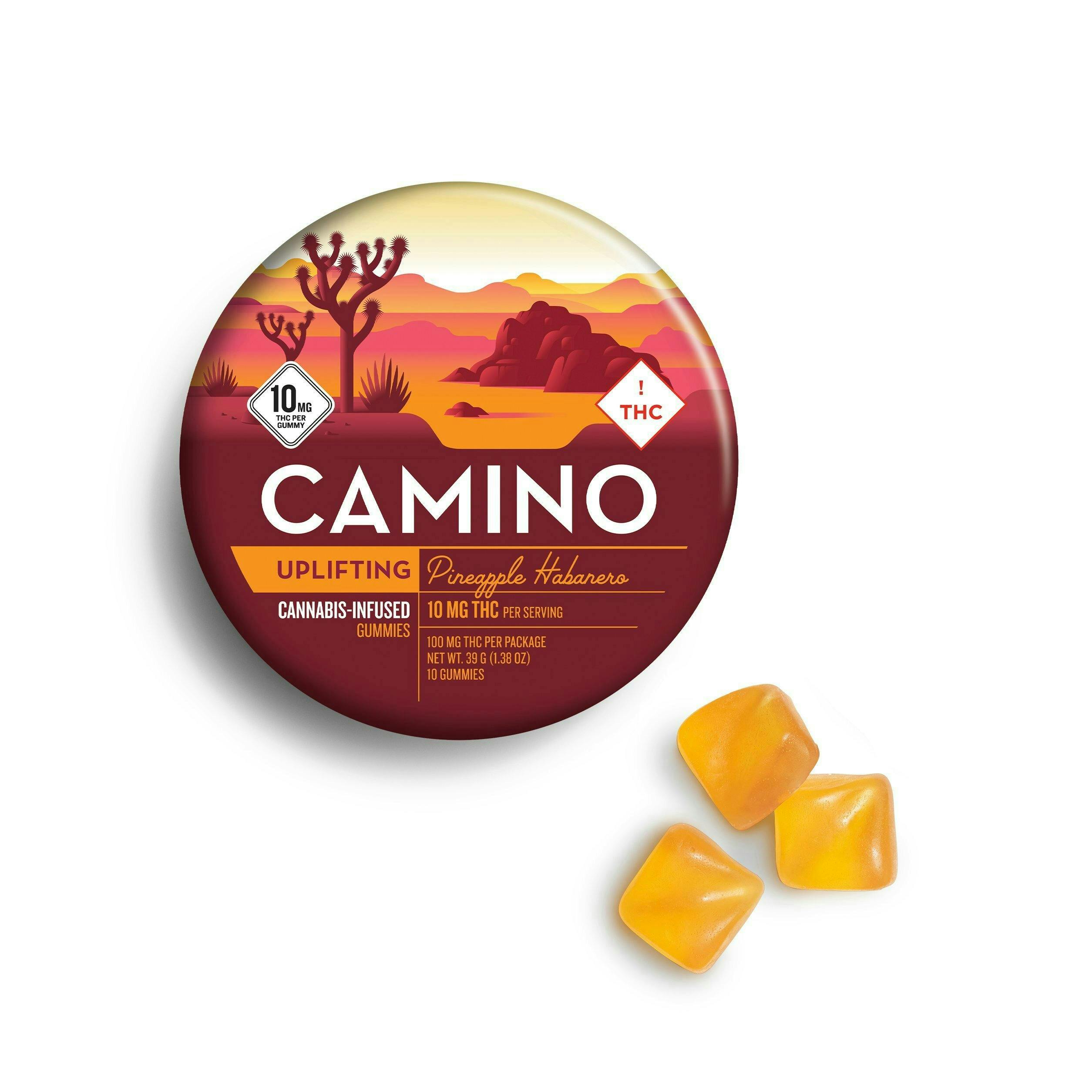 Camino - Uplifting | Pineapple Habanero Gummies | 100mg | 10ct | 10mg/ea - 1