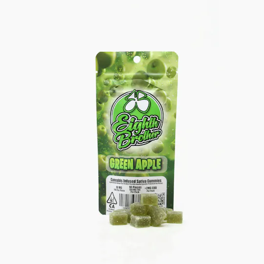 Eighth Brother - Eighth Brother | Green Apple | Gummies | 100mg | 10ct - 1