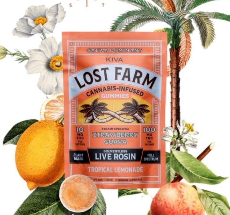 Lost Farm - Ztrawberry Guava' Live Rosin Gummies | 100mg | 10ct | 10mg/ea - 1