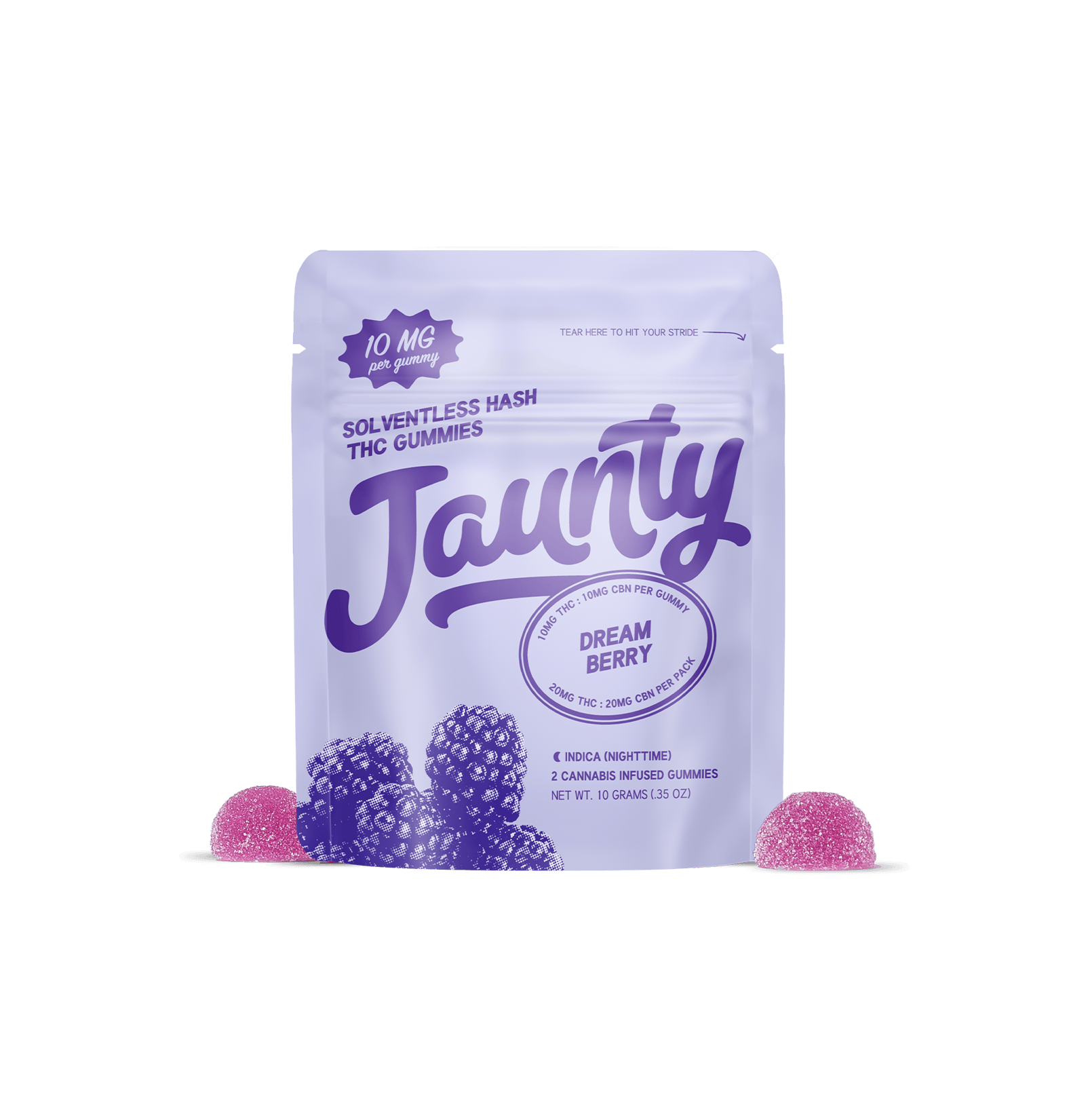 Jaunty - Dreamberry Hash Infused | 20mg | 2ct | 10mg/ea - 1