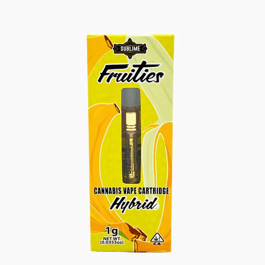 Sublime - Fruity Cartridge - Banana OG 1g (Hybrid) - 1