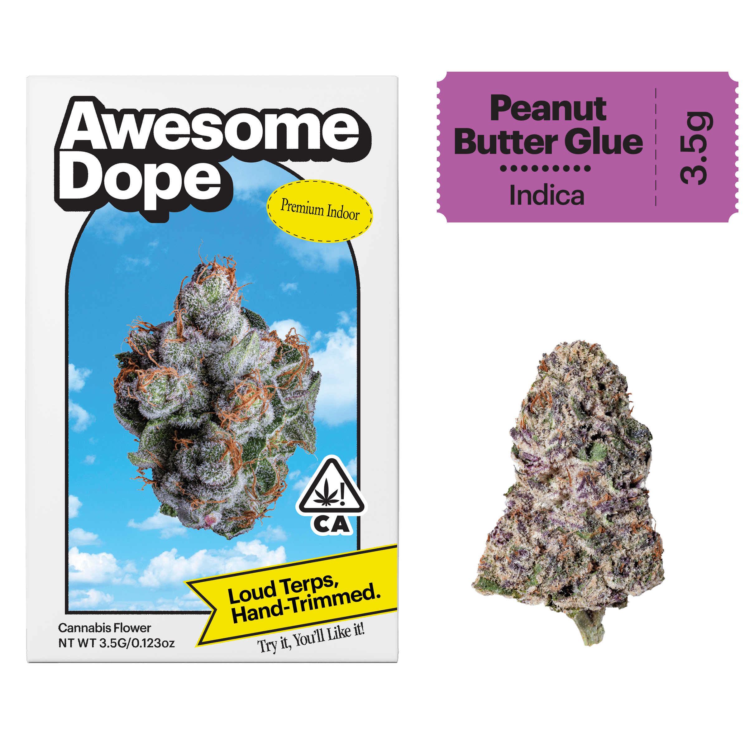 Awesome Dope - Peanut Butter Glue | Premium Indoor Big Buds | 3.5g - 1