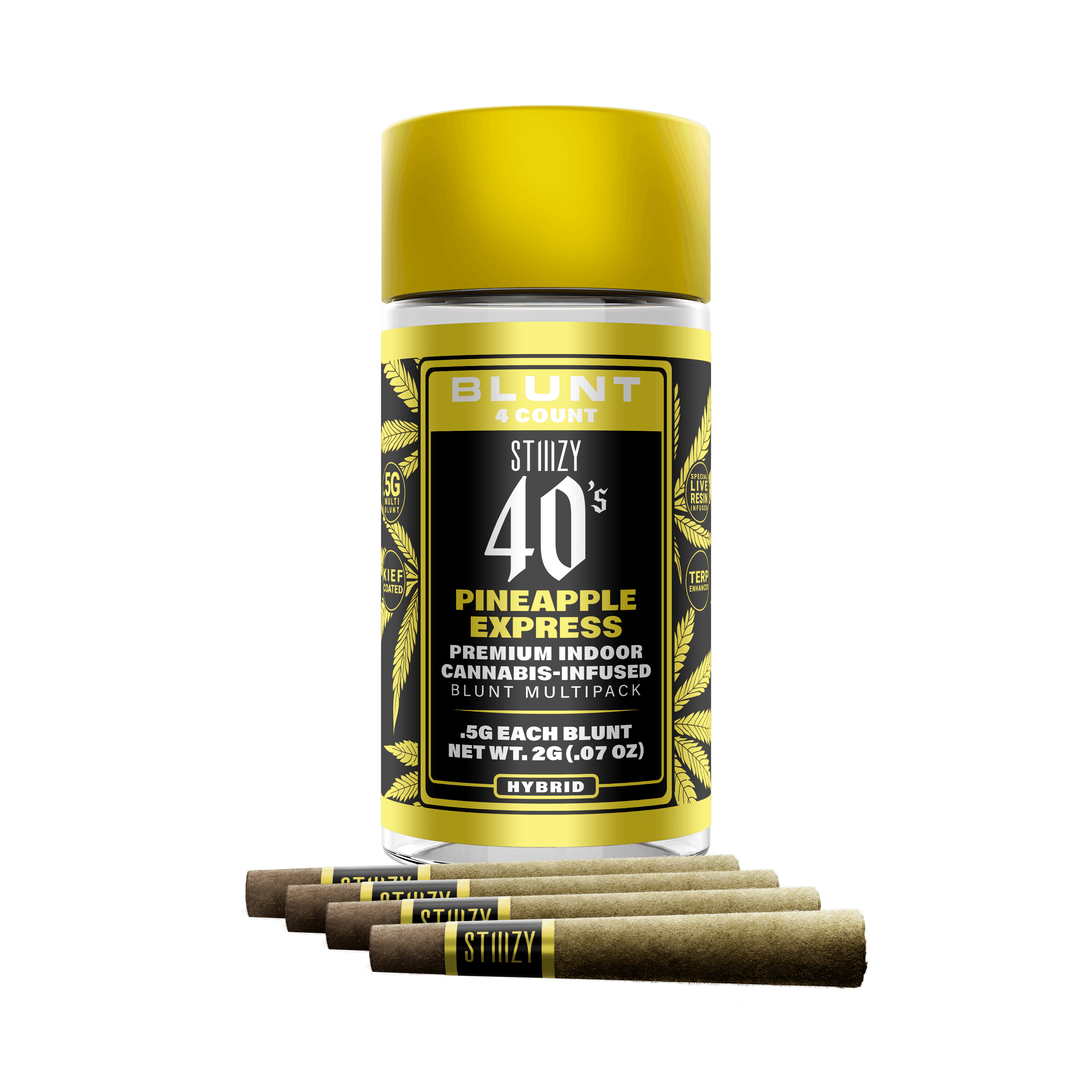 STIIIZY - - PINEAPPLE EXPRESS - .5G 40's Infused Mini Blunt 5 Pack - 1