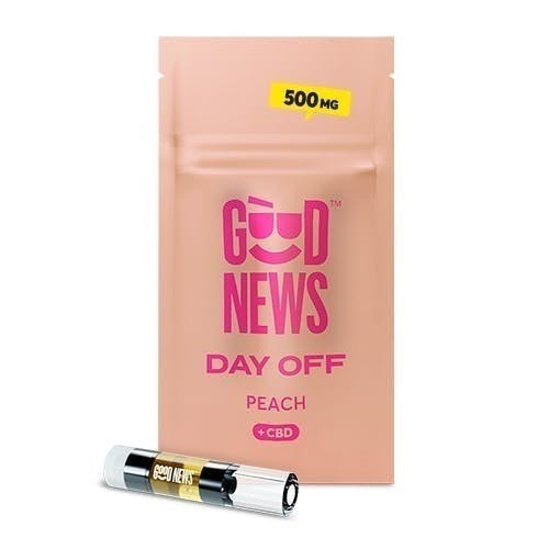 Good News - Day Off Peach | 1:2 CBD:THC Cartridge | 0.5g - 1