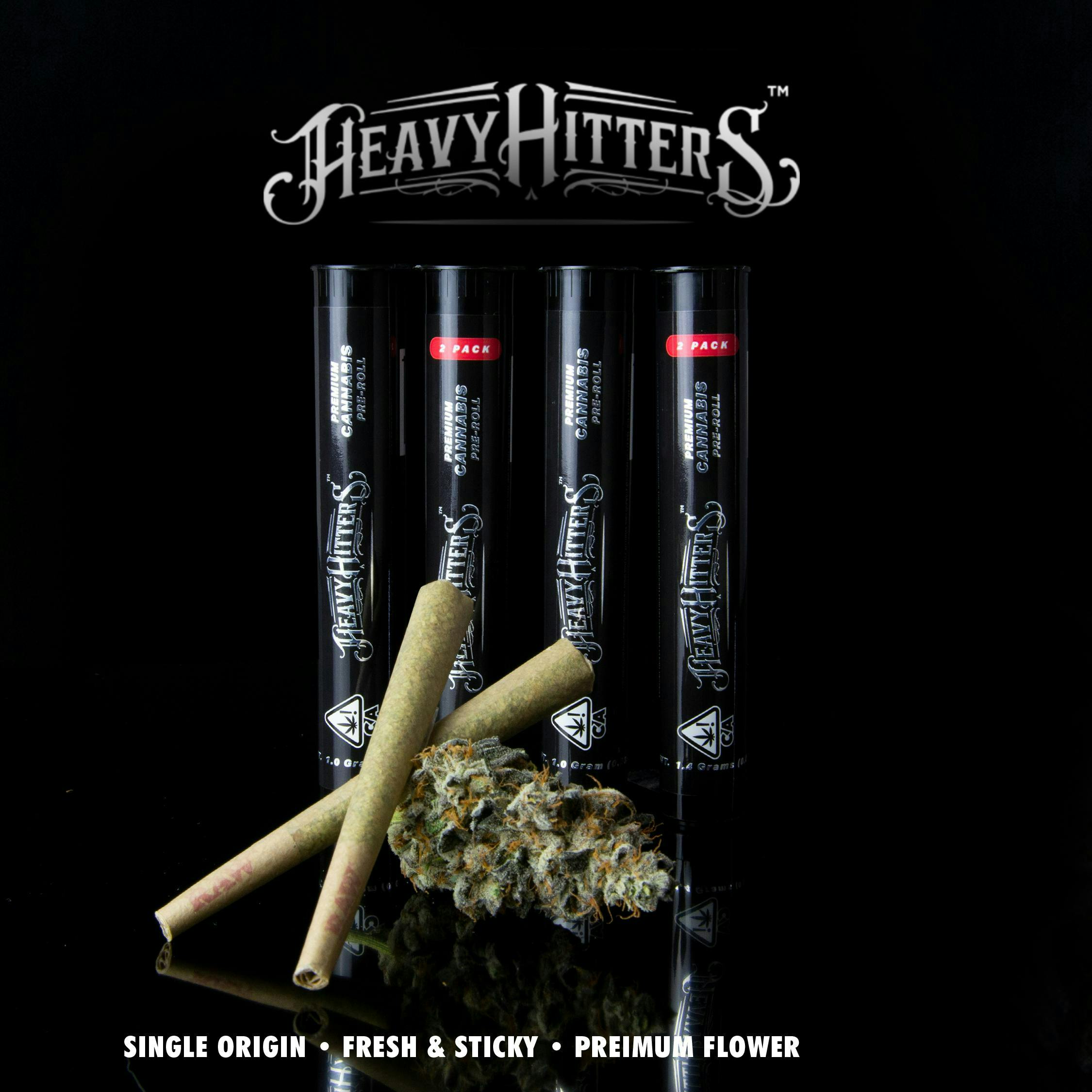 Heavy Hitters - Tahoe OG | Joints | 1.25g each | 2pk - 1