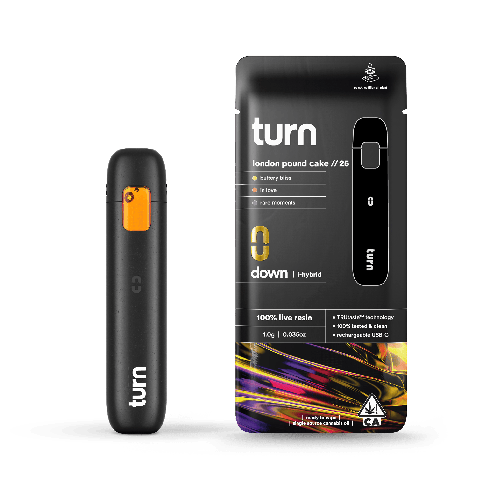turn - London Pound Cake // 25 | 100% Live Resin | AIO | Indica-Hybrid - 1