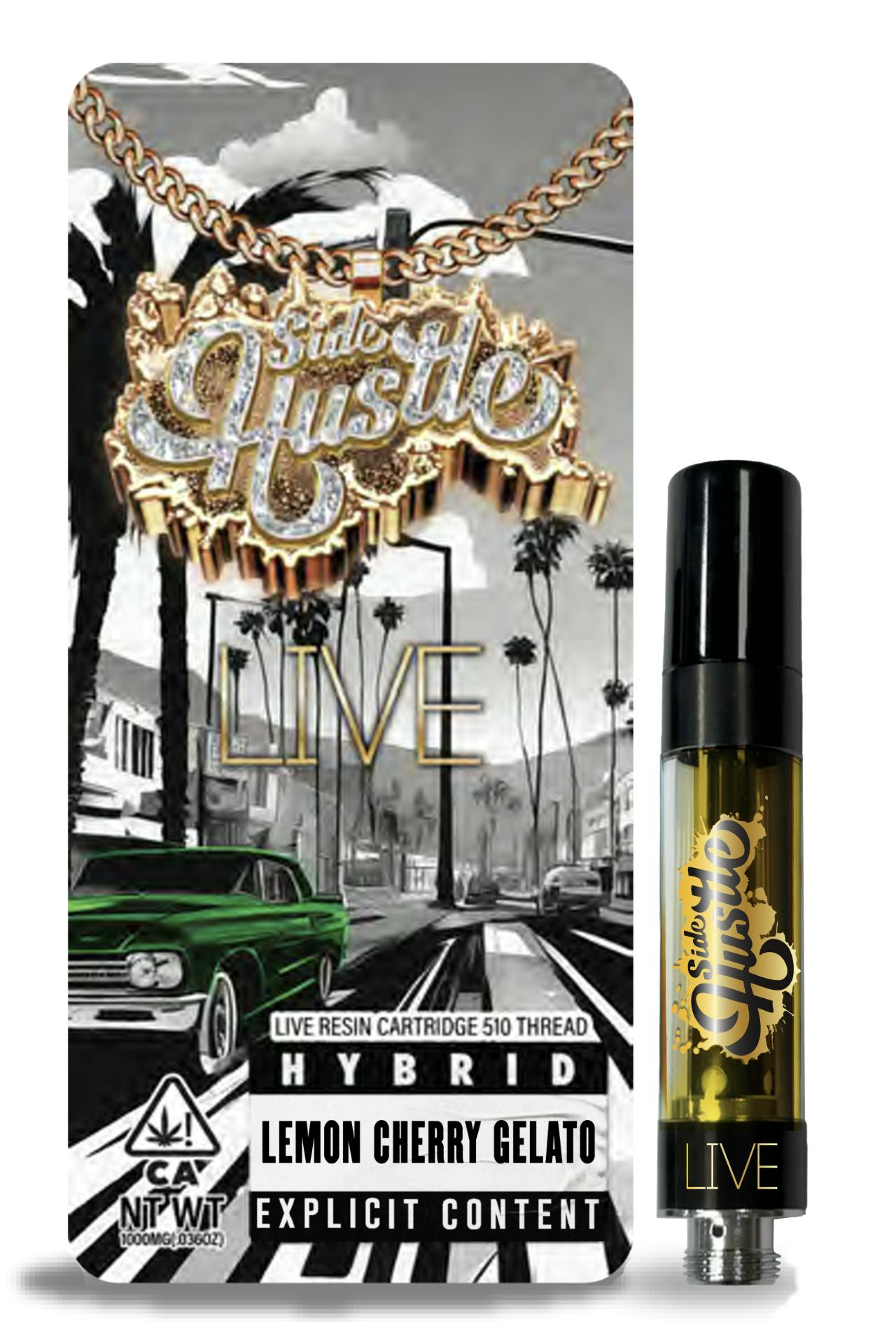 Side Hustle - Lemon Cherry Gelato Live Resin Vape - Hybrid - 1g - 1