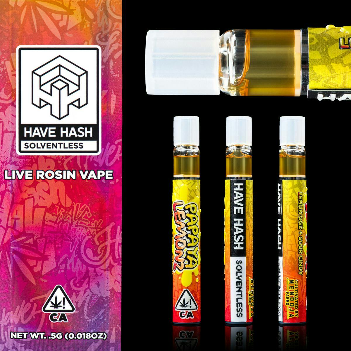 Have Hash - Papaya Lemonz | Live Rosin Disposabe | 0.5g - 1