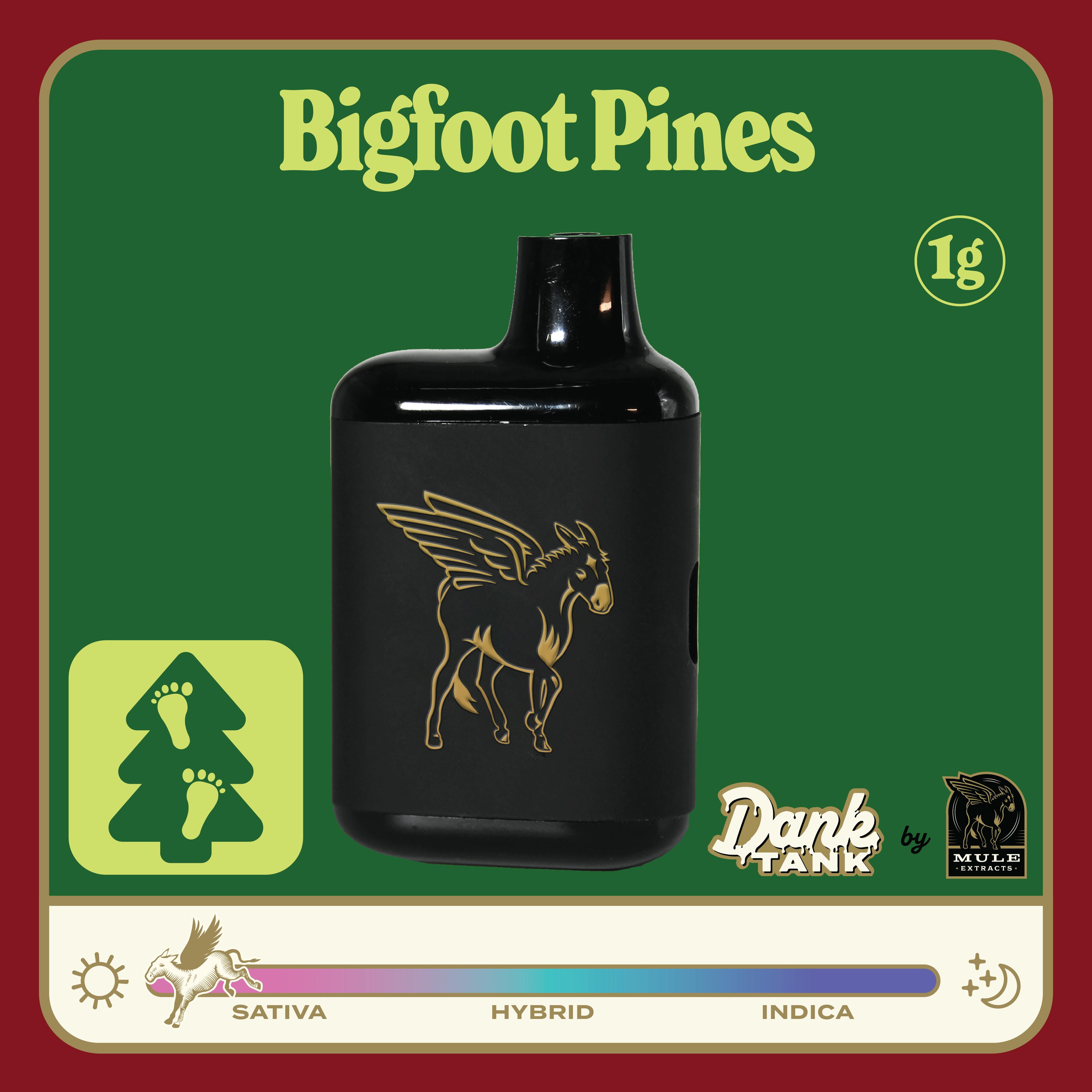 Mule Extracts - Bigfoot Pines | Live Resin Dank Tank Disposable | 1g - 1