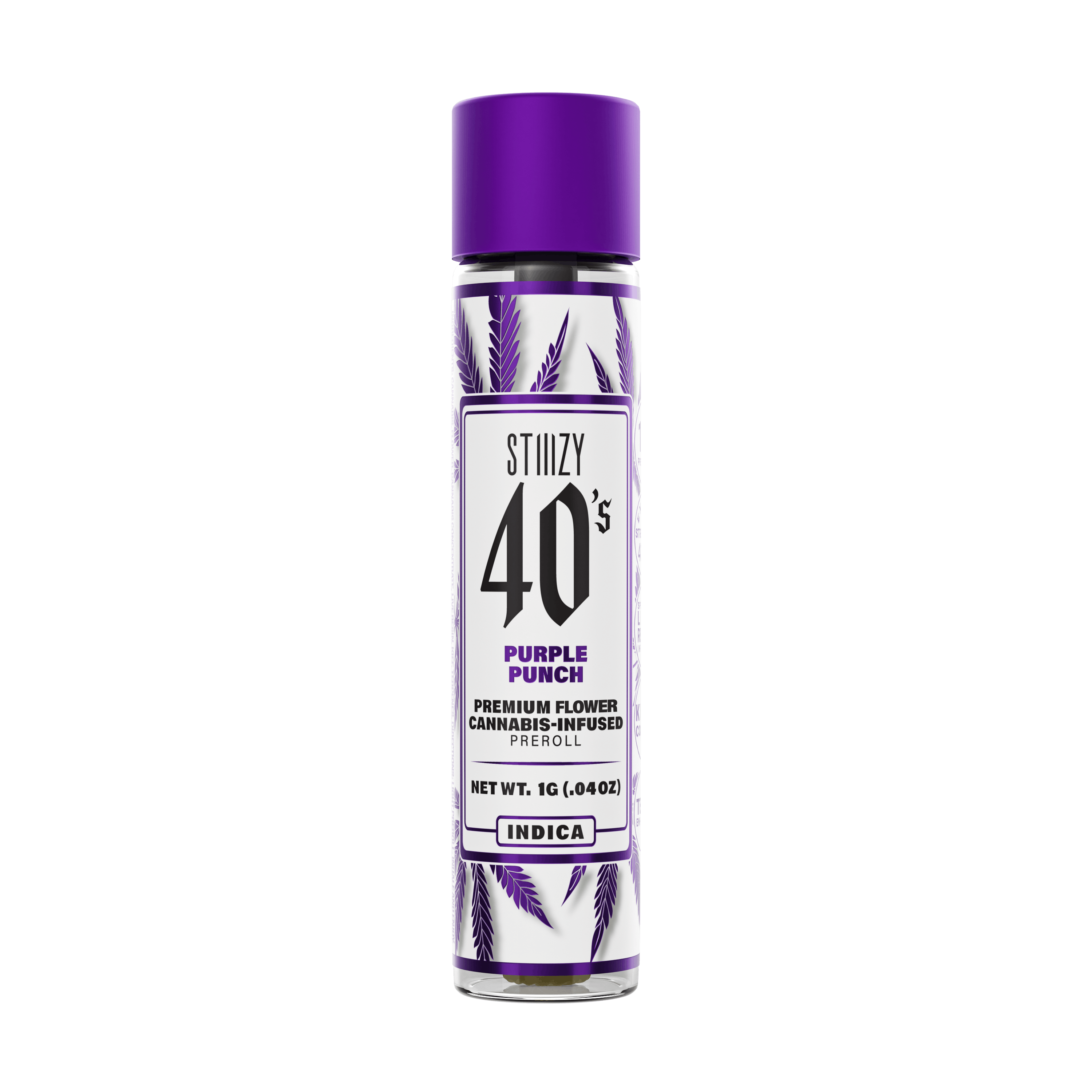 STIIIZY - - PURPLE PUNCH - 1G 40's Infused Preroll - 1