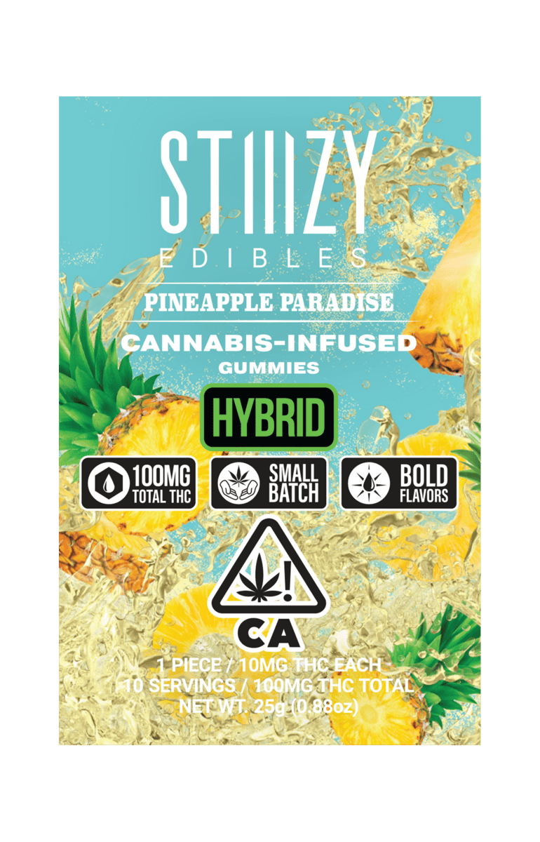 STIIIZY - - PINEAPPLE PARADISE - Gummies 100mg THC Edibles - 1