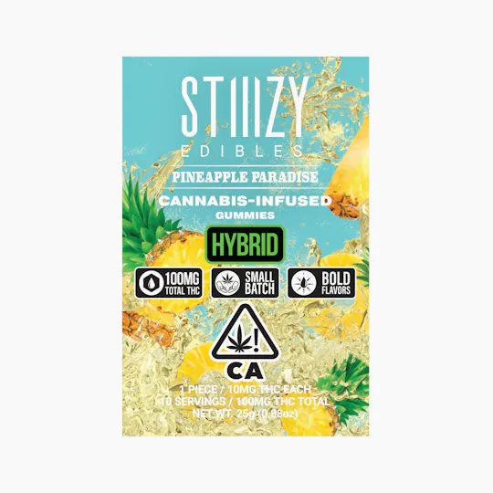 STIIIZY - - PINEAPPLE PARADISE - Gummies 100mg THC Edibles - 1