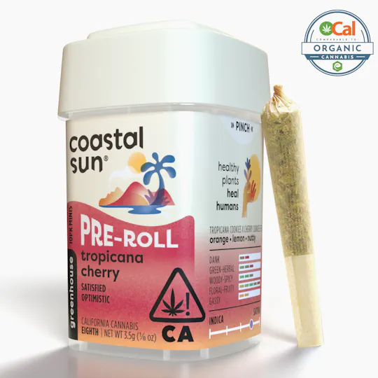 Coastal Sun - Tropicana Cherry Greenhouse 0.35g Pre-roll 10pk 3.5g - 1