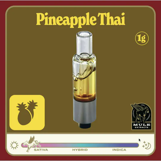 Mule Extracts - Pineapple Thai | Live Resin Glass Cartridge | 1g - 1