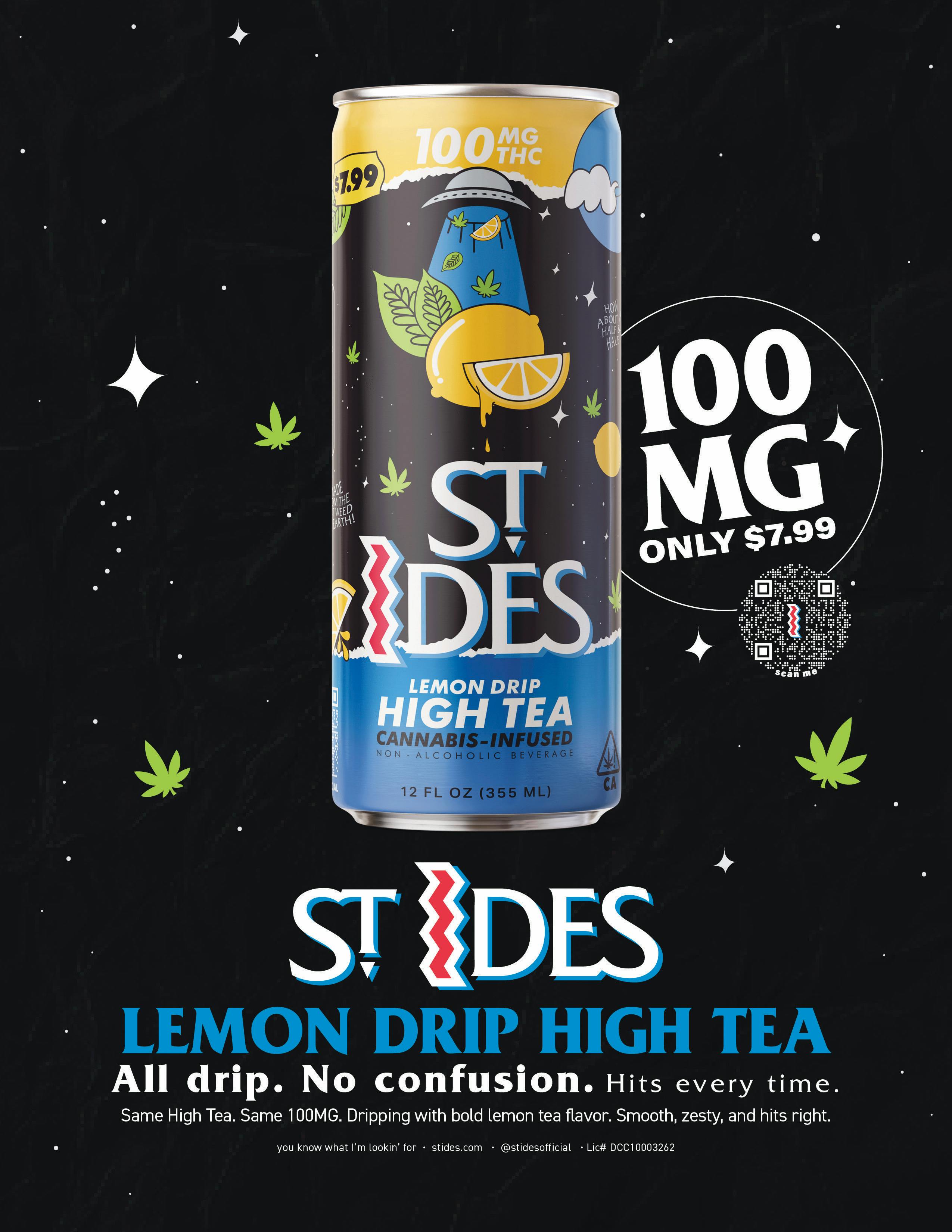 ST IDES - Lemon Drip High Tea | Non-Carbonated | 100mg | 12 fl oz - 1