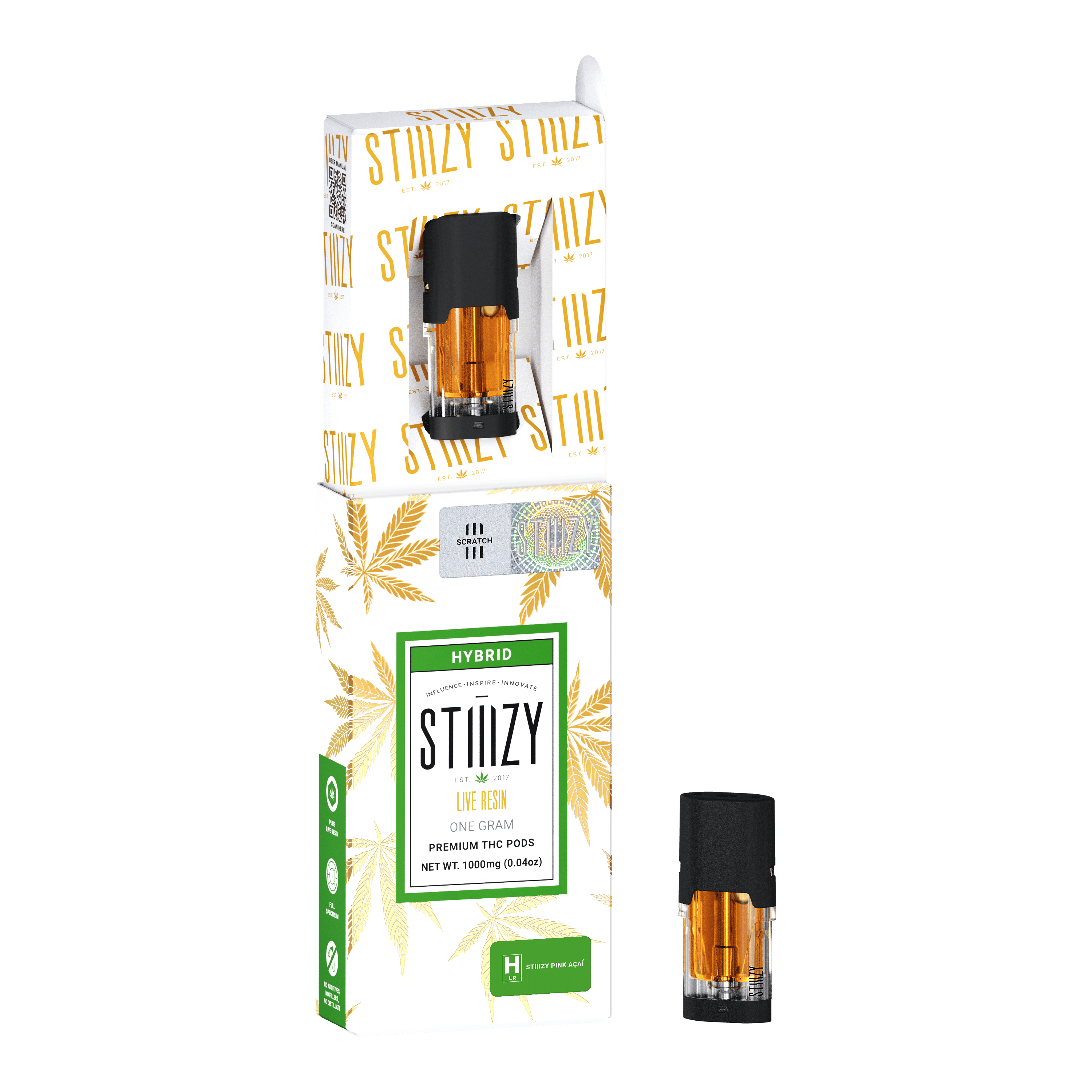 STIIIZY - Vape Cartridge - PINK ACAI 1G Live Resin Pod - STIIIZY - 1