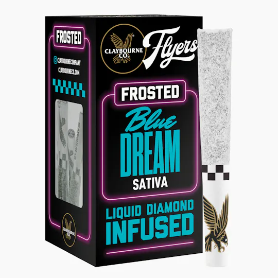 Claybourne Co. - Blue Dream (2.5g) - Diamond Frosted Flyers Pre-Rolls - 1